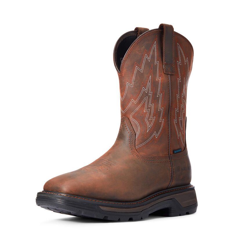 Ariat Arbeitsschuhe Herren - Big Rig Waterproof Braun ( JIWSQ-1968 )